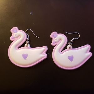 Handmade Swan Earrings